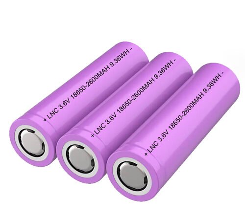3.6V 2600mAh 18650 Li ion Cells