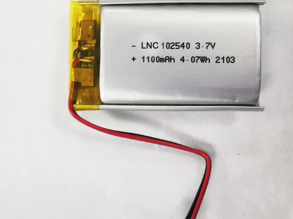 102540 3.7v 1100mah 4.07wh lipo battery