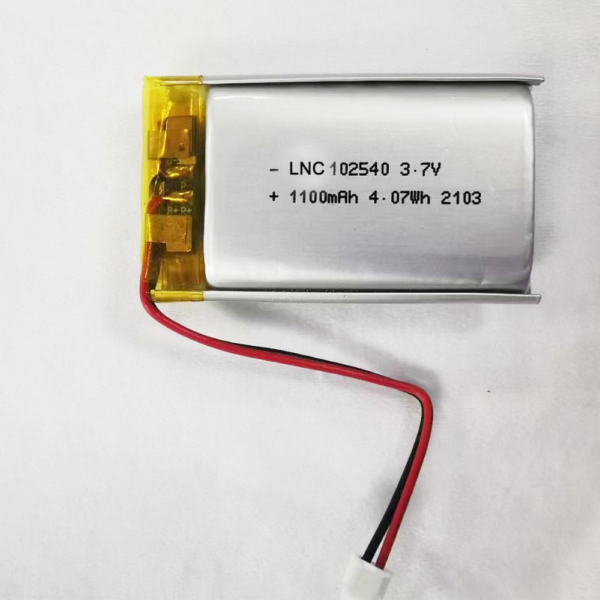 102540 3.7v 1100mah 4.07wh lipo battery