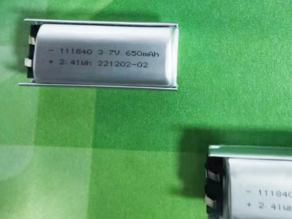 111840 3.7v 650mah 2.41wh lipo battery