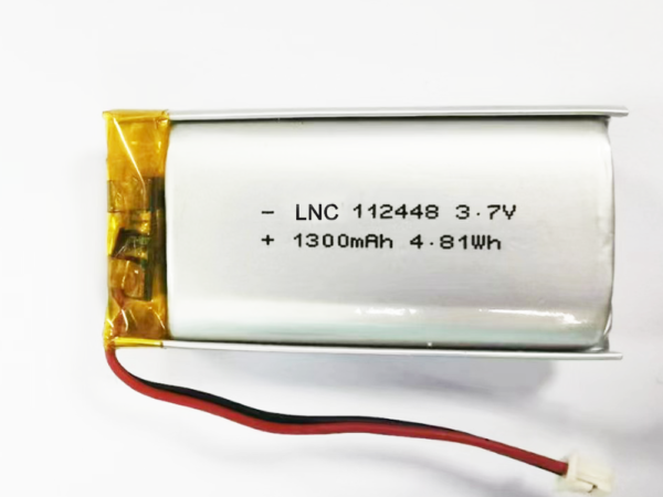 112448 3.7v 1300mah 4.81wh lipo battery