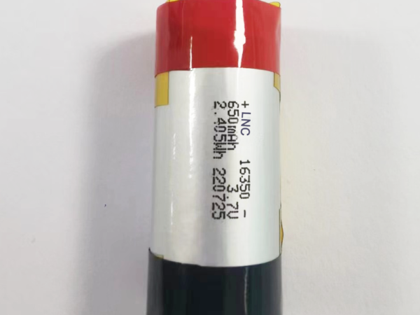 16350 3.7v 650mh 2.405Wh lipo battery