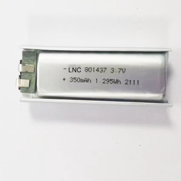 801437 3.7v 350mah 1.295wh lipo battery