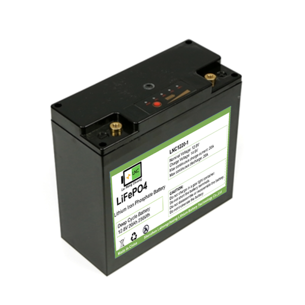 Long-Life 12.8V 20Ah LiFePO4 Battery with LCD – Safe & Smart
