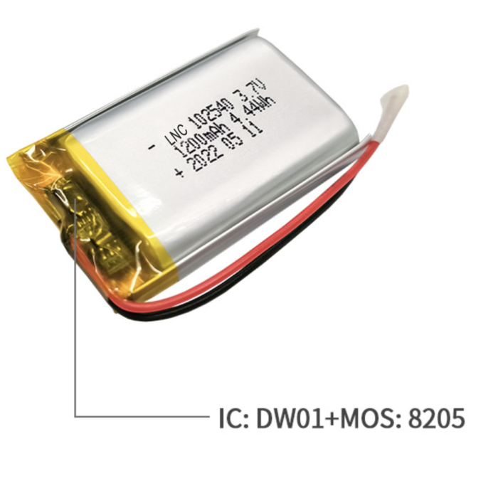 LNC102540 1200mAh 3.7V polymer battery for VR glasses/ ordering machine /water replenisher