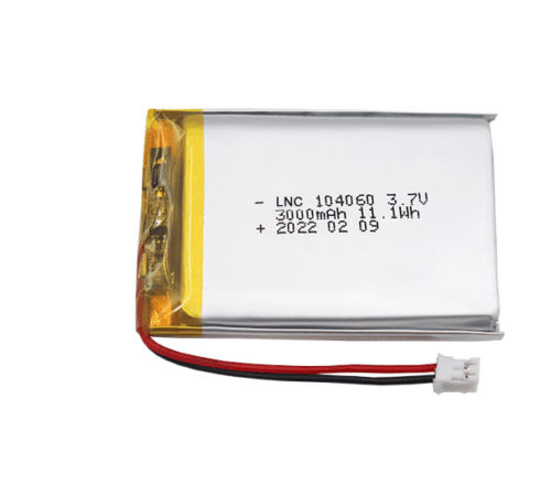 104060 3.7V 3000mAh li polymer battery for display sharing car locator and massager beauty device