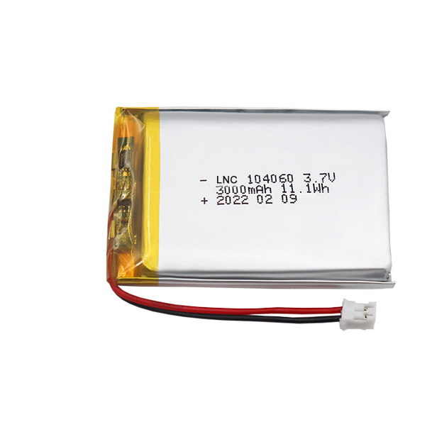 104060 3.7V 3000mAh li polymer battery for display sharing car locator and massager beauty device