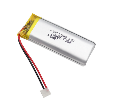 High-voltage lithium polymer battery 122460 2100mAh 3.8V for shaver/ walkie-talkie/ high-brightness flashlight/small air pump