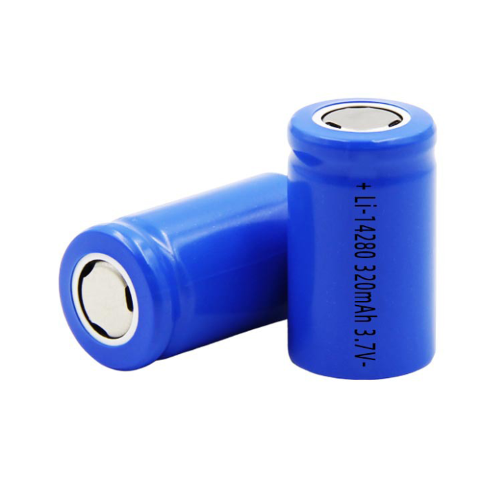 Li-ion cylindrical rechargeable batteries 14280C 320mAh for Massagers, Electric Toothbrushes, Breast Pumps, etc.