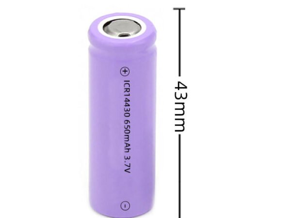 LNC battery rechareable li-ion type 14430 650mAh 3.7V for Electric Toothbrushes, Flashlights, Solar Lawn Lights