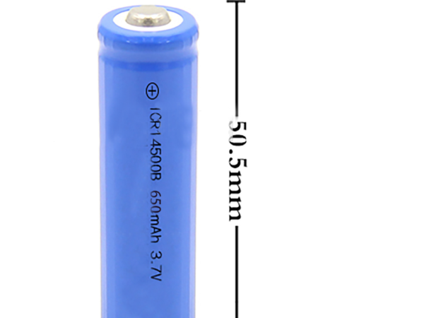 High power li ion 14500 cylindrical rechargeable cell 3.7 v 650mAh for Shared Bike Locks, IoT, Model Aircraft Toys