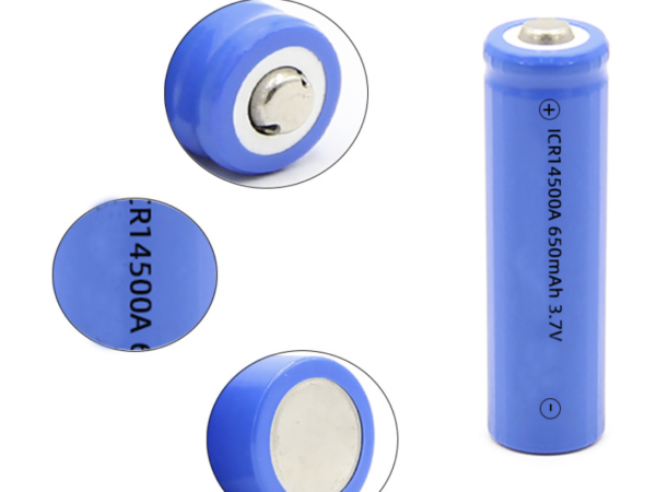 High power li ion 14500 cylindrical rechargeable cell 3.7 v 650mAh for Shared Bike Locks, IoT, Model Aircraft Toys