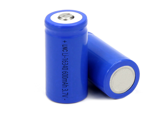 16340 600mAh lithium ion cell Replacing CR123A for Flashlights, Electric Toothbrushes