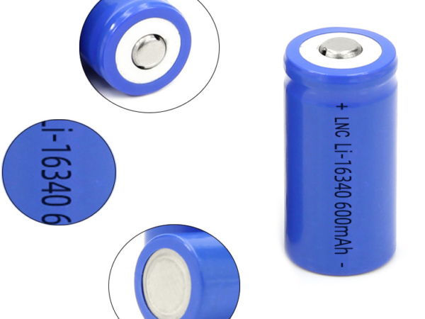 16340 600mAh lithium ion cell Replacing CR123A for Flashlights, Electric Toothbrushes