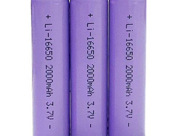 Rechargeable cylindrical li ion battery 16650 2000mAh for Camping Lanterns, Percussion Massagers, etc.
