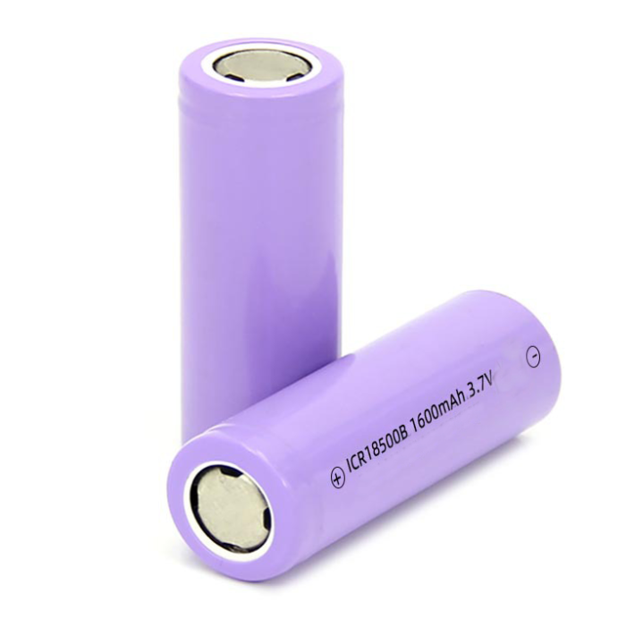 18500 Li-ion Recharable Batteries 1600mAh for High-Intensity Flashlights