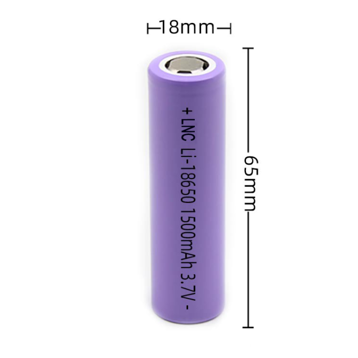 18650 lithium battery 1500mAh for Disinfection Lamps, Electric Toothbrushes, etc.