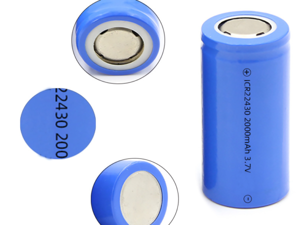 High quality 22430 2000mAh li-ion cylindrical rechargeable battery pack with PCM for flashlight battery