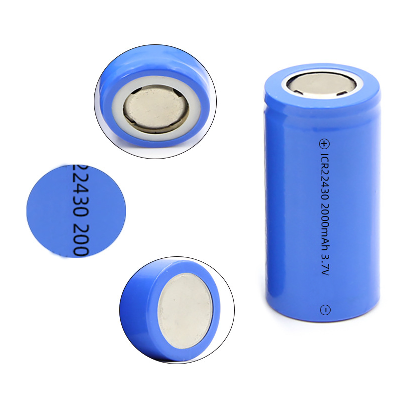 High quality 22430 2000mAh li-ion cylindrical rechargeable battery pack with PCM for flashlight battery