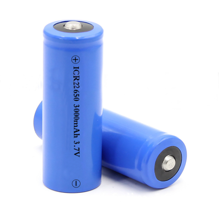 High quality 22650 3000mAh li-ion cylindrical rechargeable battery for high-brightness flashlight