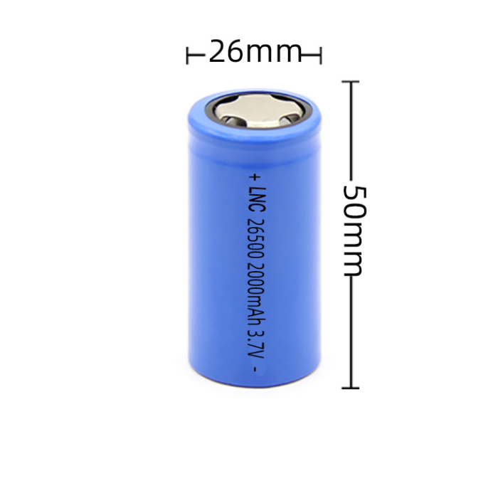 High Power 26500HP 2000mAh 10C high-rate 20A discharge current li ion cylindrical rechargeable battery for RC models and toys