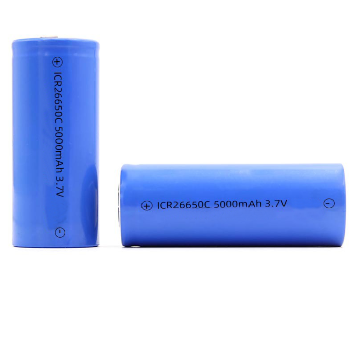 High quality and High Capacity 3.7V 26650 5000mAh li-ion cylindrical rechargeable batteries for flashlight