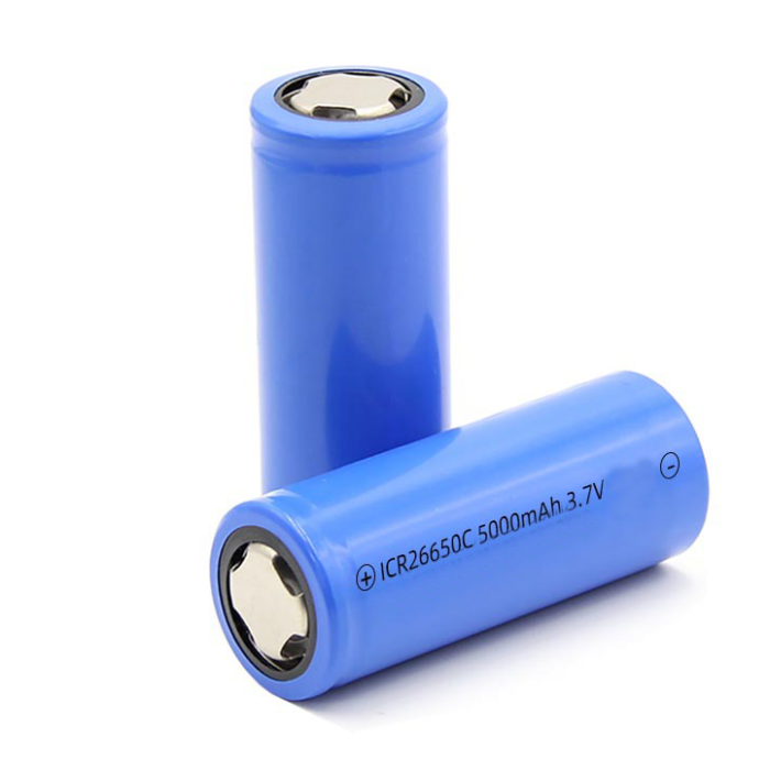 High quality and High Capacity 3.7V 26650 5000mAh li-ion cylindrical rechargeable batteries for flashlight