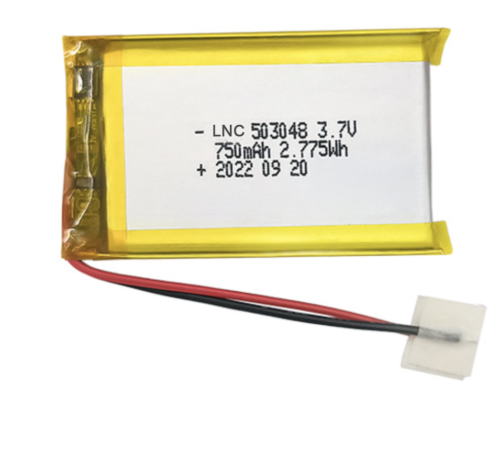 503048 polymer lithium battery 3.7V750mAh for beauty device, breast pump ,GPS, Bluetooth speaker and wireless mouse