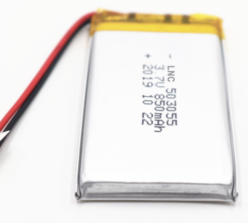 Li-polymer 503055 850mAh 3.7V Rechargeable Battery For Beauty Instrument