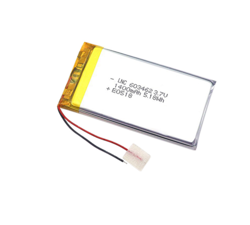 Custom 3.7v 1400mah 603462 Rechargeable Li-Polymer Battery Pack