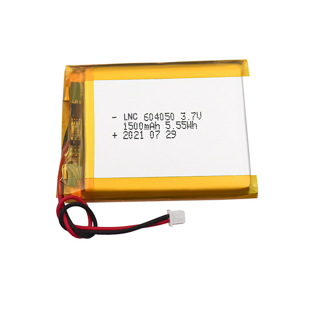 Rechargeable 3.7v li polymer battery 1500mah 604050 battery for digital products