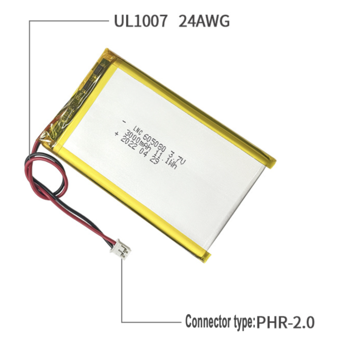 New Design 605080 3000mAh Li-Polmer Battery 3.7V