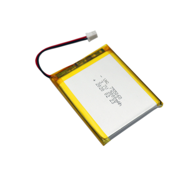 755060 3.7V 3000mAh lithium ion lipo polymer battery with pcb