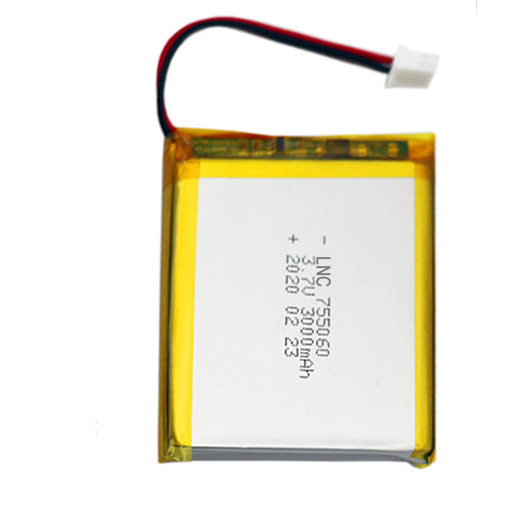 755060 3.7V 3000mAh lithium ion lipo polymer battery with pcb