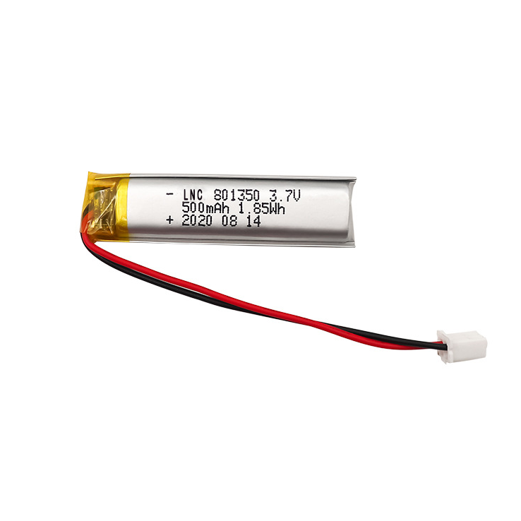 Slim 801350 3.7v 500mah 1.85wh lithium polymer battery for for Bluetooth headset and Recorder pen