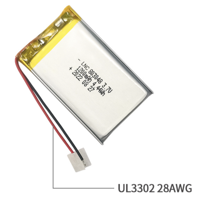 Factory Customized 3.7V li polymer battery 803048 1200mah lithium polymer battery for toys robots baby monitors