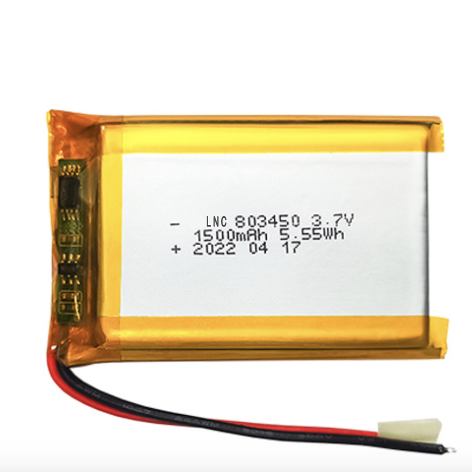 LiPo 3.7 V 1500mAh Batteries LP803450 Li-ion Battery OEM - LNC Batteries