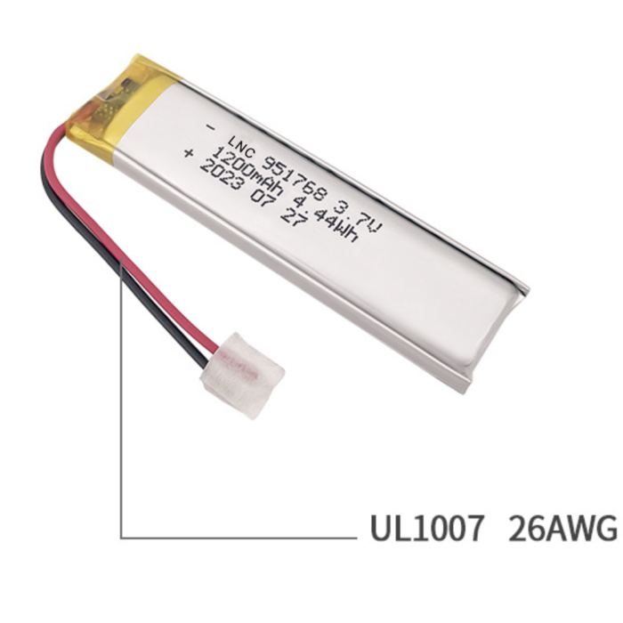 Oem/Odm Support 951768 3.7V Pouch Lipo Cells 1200Mah Rechargeable Lithium Polymer Microphone Battery