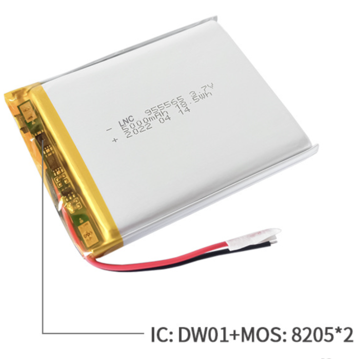 China factory rechargeable battery 5000mah 3.7V lithium ion polymer battery 955565