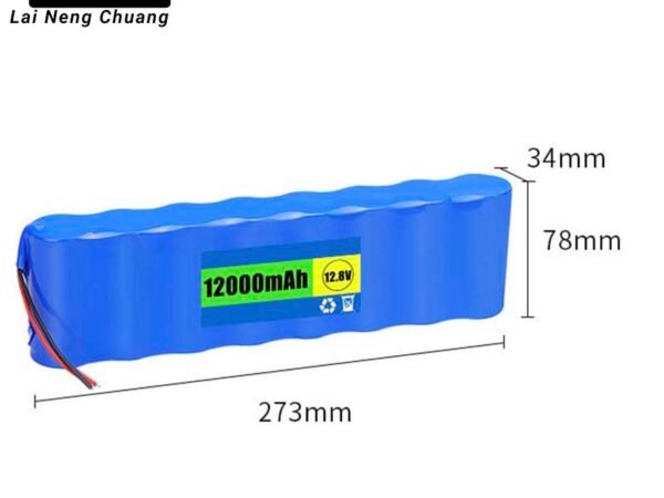 LiFePO4 32700 4S2P 12.8V 12Ah rechargeable lithium-ion battery pack with PCB for solar street lamp lighting.