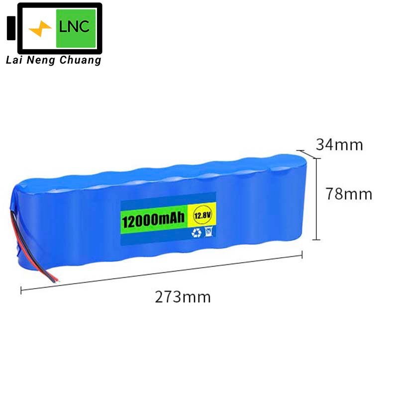 LiFePO4 32700 4S2P 12.8V 12Ah rechargeable lithium-ion battery pack with PCB for solar street lamp lighting.