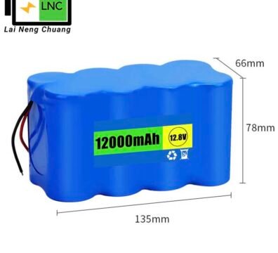 32700 4S2P 12.8V 12Ah LiFePO4 battery pack with BMS and balanced charging for reliable power.