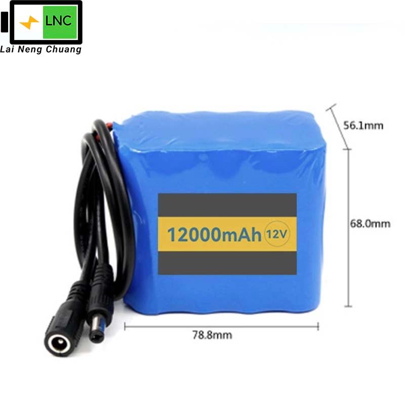 12V 12000mAh 3S4P 18650 Li-ion Battery Pack for solar systems, power tools, and electronics.