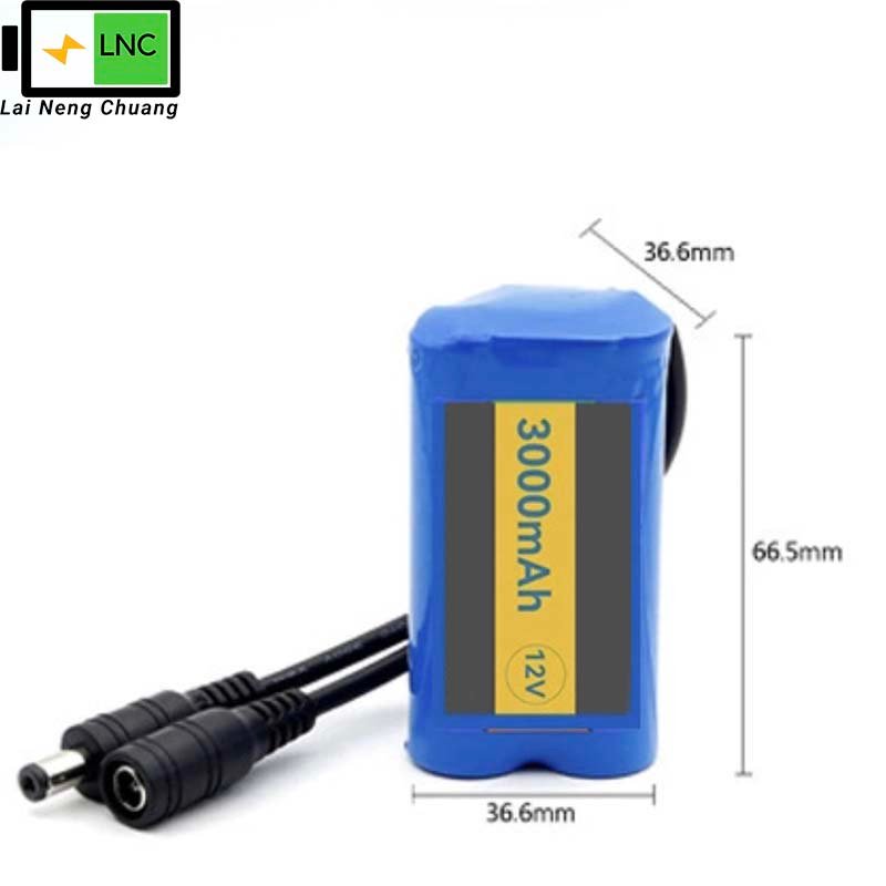 12V 3000mAh 3S1P Li-ion Battery Pack for power tools, solar systems, and electronics.