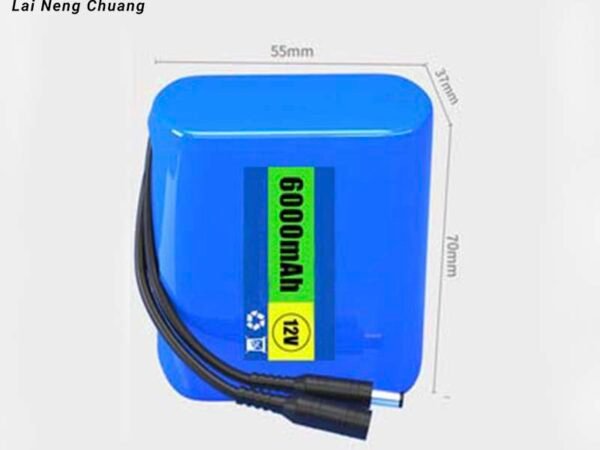 12V 6.0Ah 3S2P 18650 Li-ion battery for high-power applications.