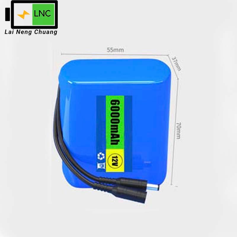 12V 6.0Ah 3S2P 18650 Li-ion battery for high-power applications.