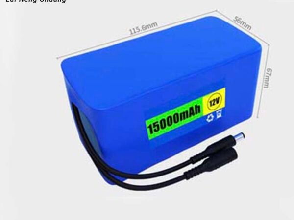 12V 15Ah 3S6P 18650 Li-ion battery for extended power needs.