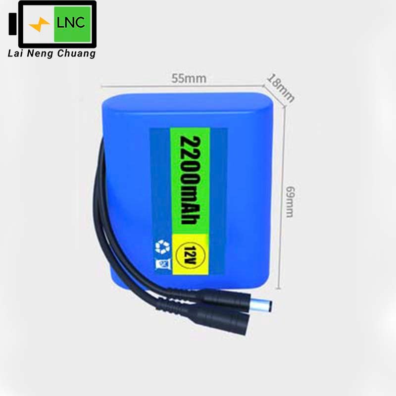 12V 2.2Ah 3S1P 18650 Li-ion battery for solar and portable power applications.