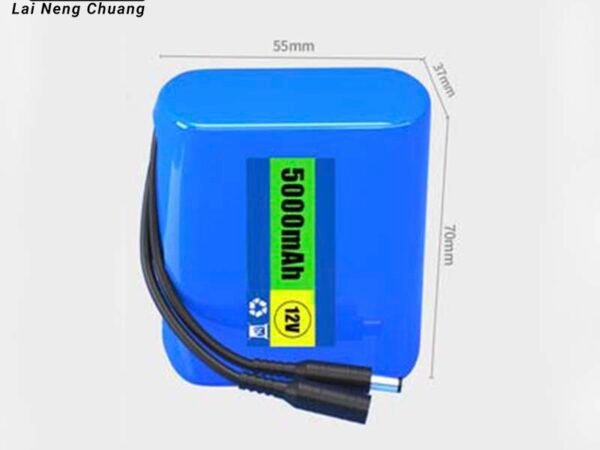 12V 5.0Ah 3S2P 18650 Li-ion battery providing long-lasting power.