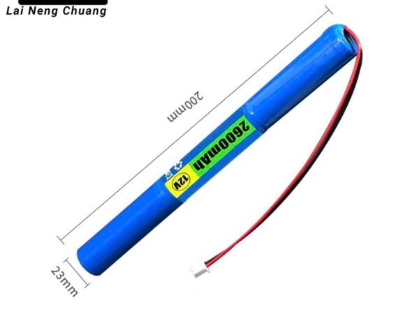 12V 2.6Ah 18650 Long Shape Li-ion Battery Pack 3S1P Rechargeable